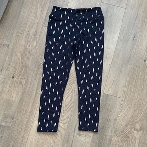 Gymboree Navy and White Lightning Leggings